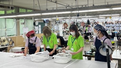 縫製工場での体験