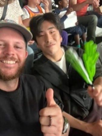 一緒に観戦した人とのツーショット